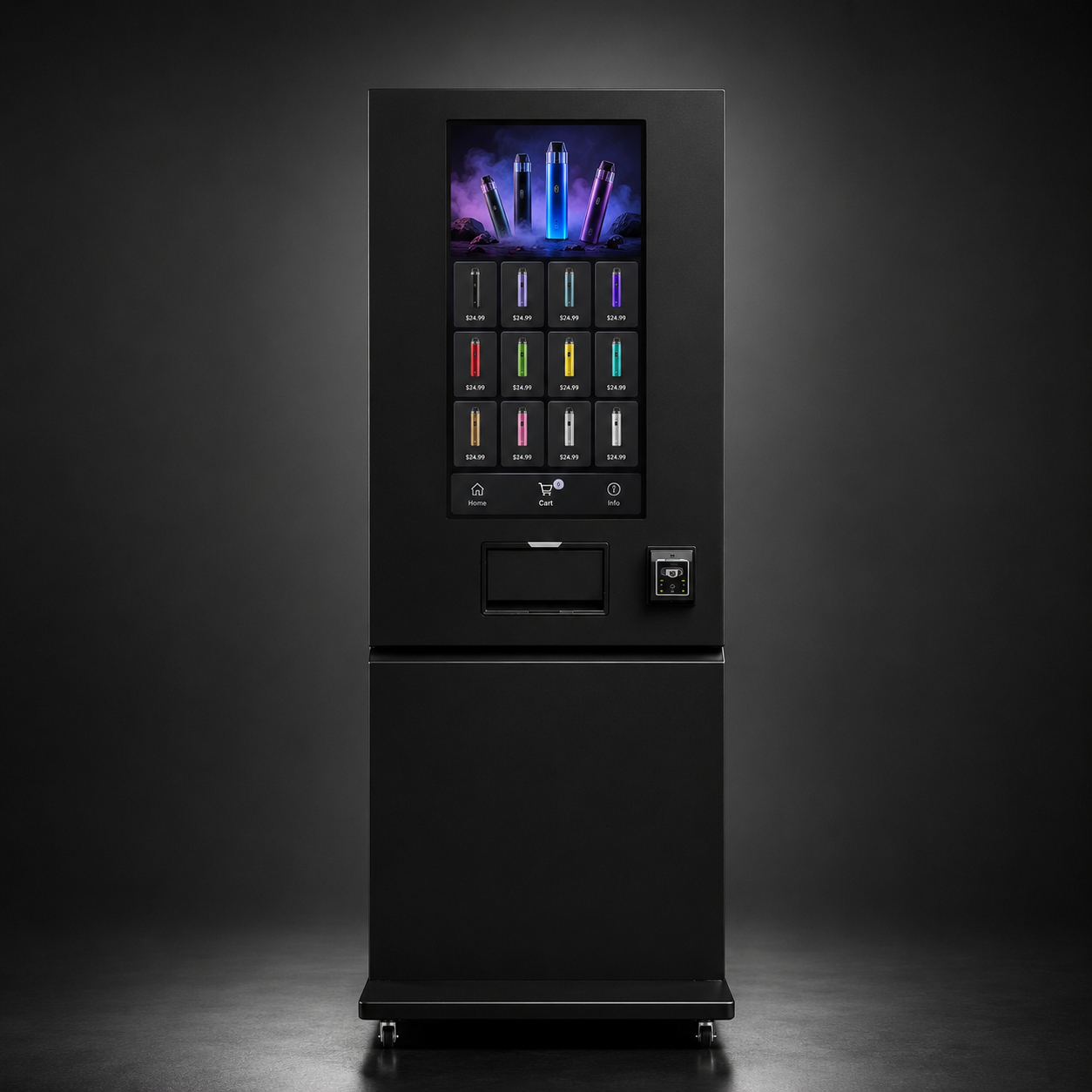 Vape Automat mit Bodenhalterung