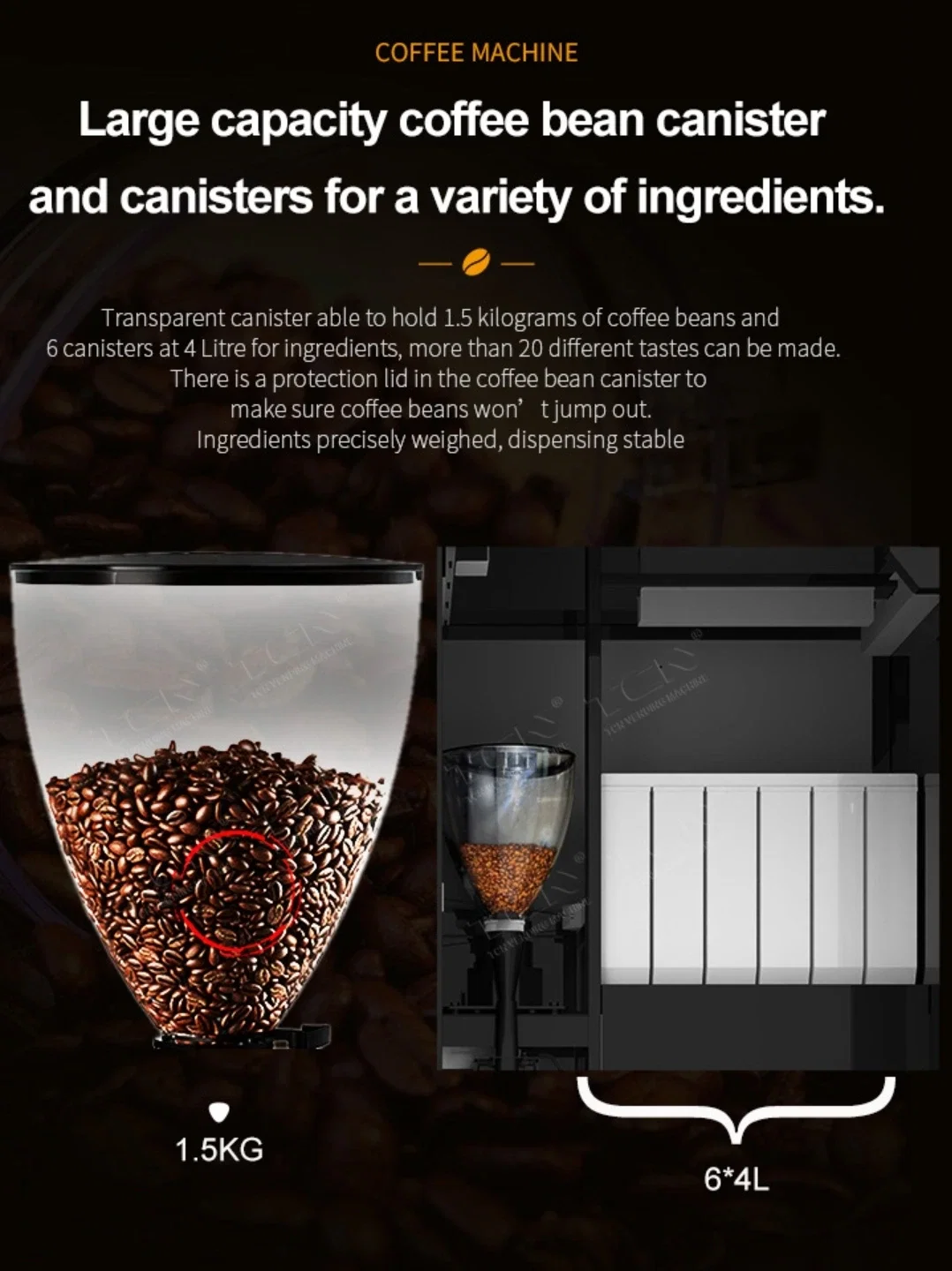 Kapazität großer Kaffeeautomat von TCN Vending und Vendy1