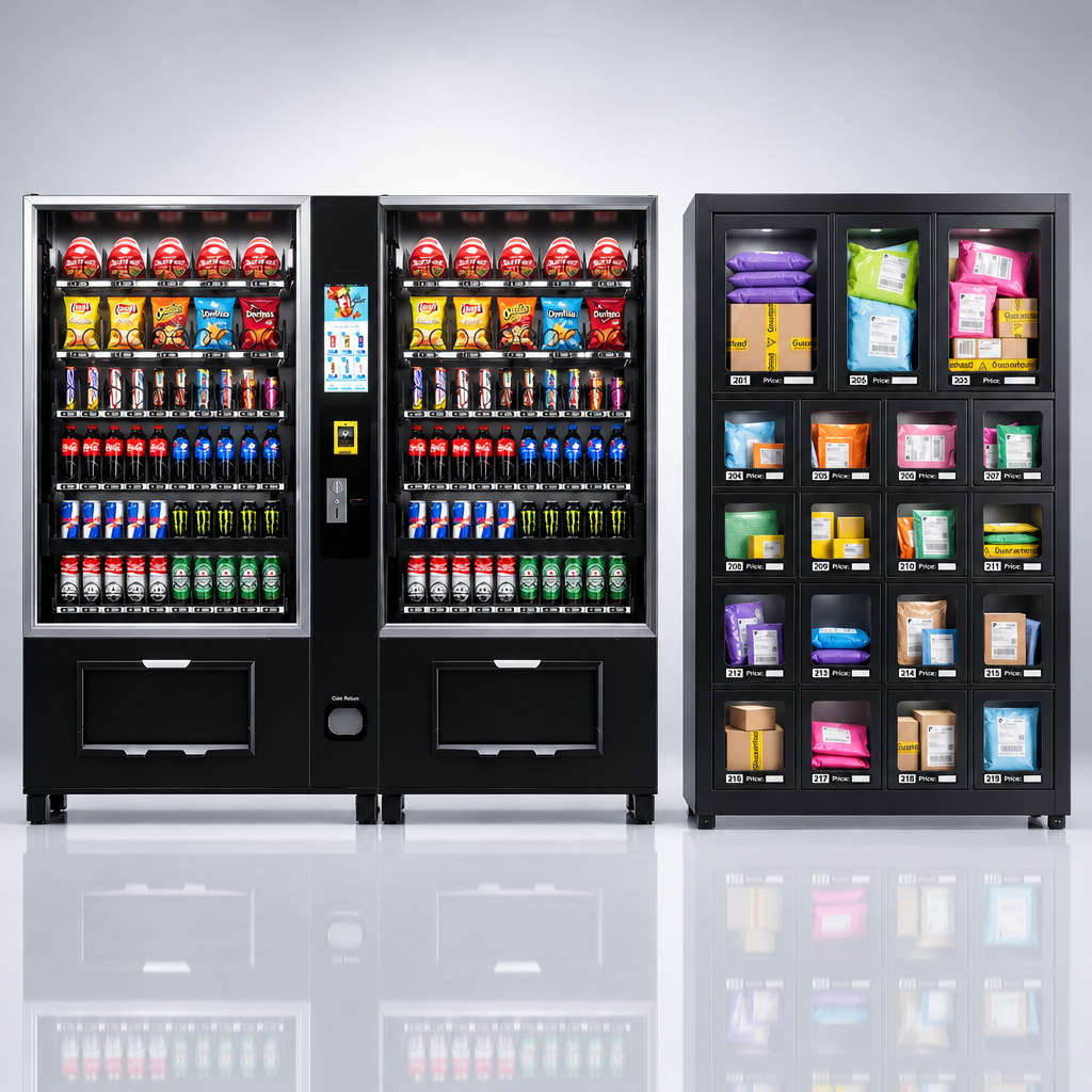 3in1 Hotelautomat mit Lift, 22 Zoll und Locker