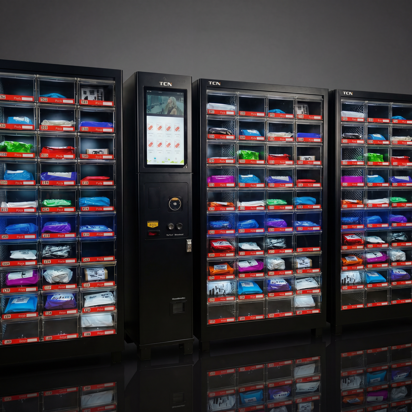 Dreifache Schließfachstation