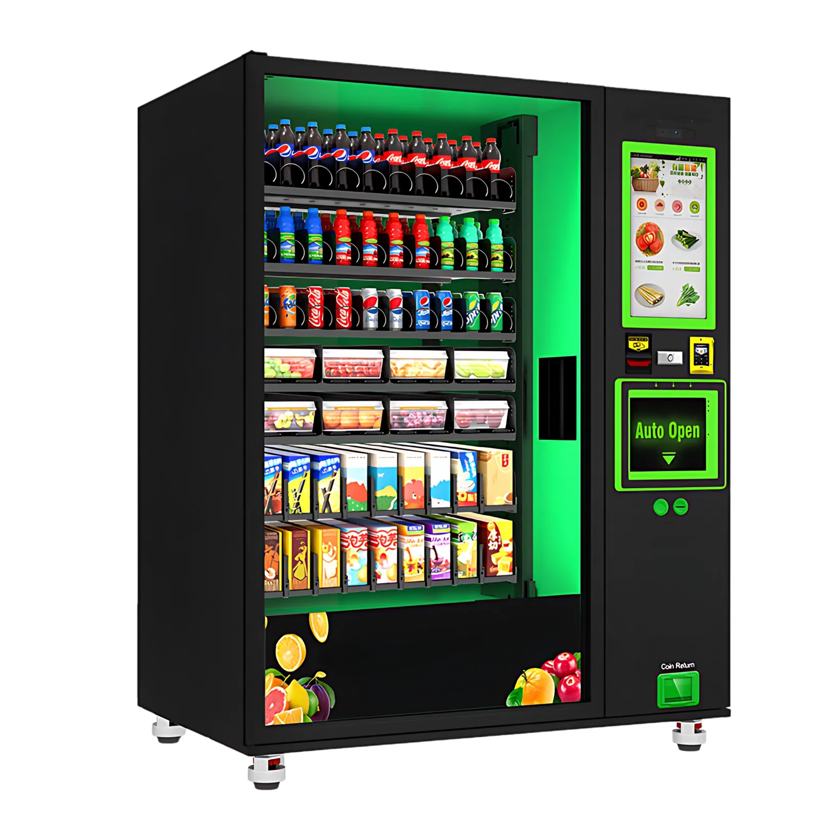 ErnteFrisch Automat von Vendy1 und TCN Vending Seitenansicht