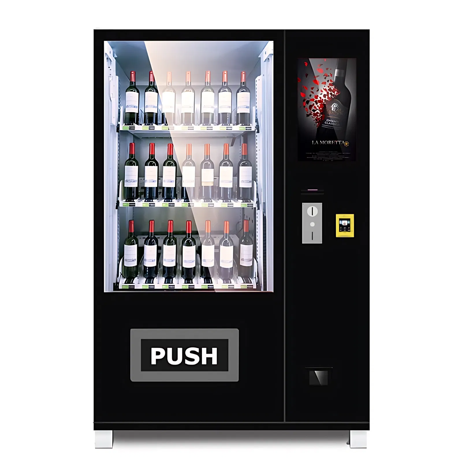 Der Weinautomat von TCN Vending und Vendy1 Frontansicht