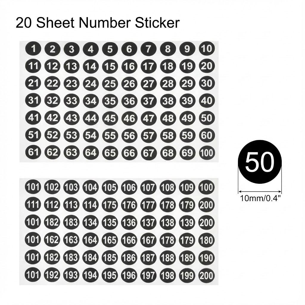 Nummern für Locker 1-200