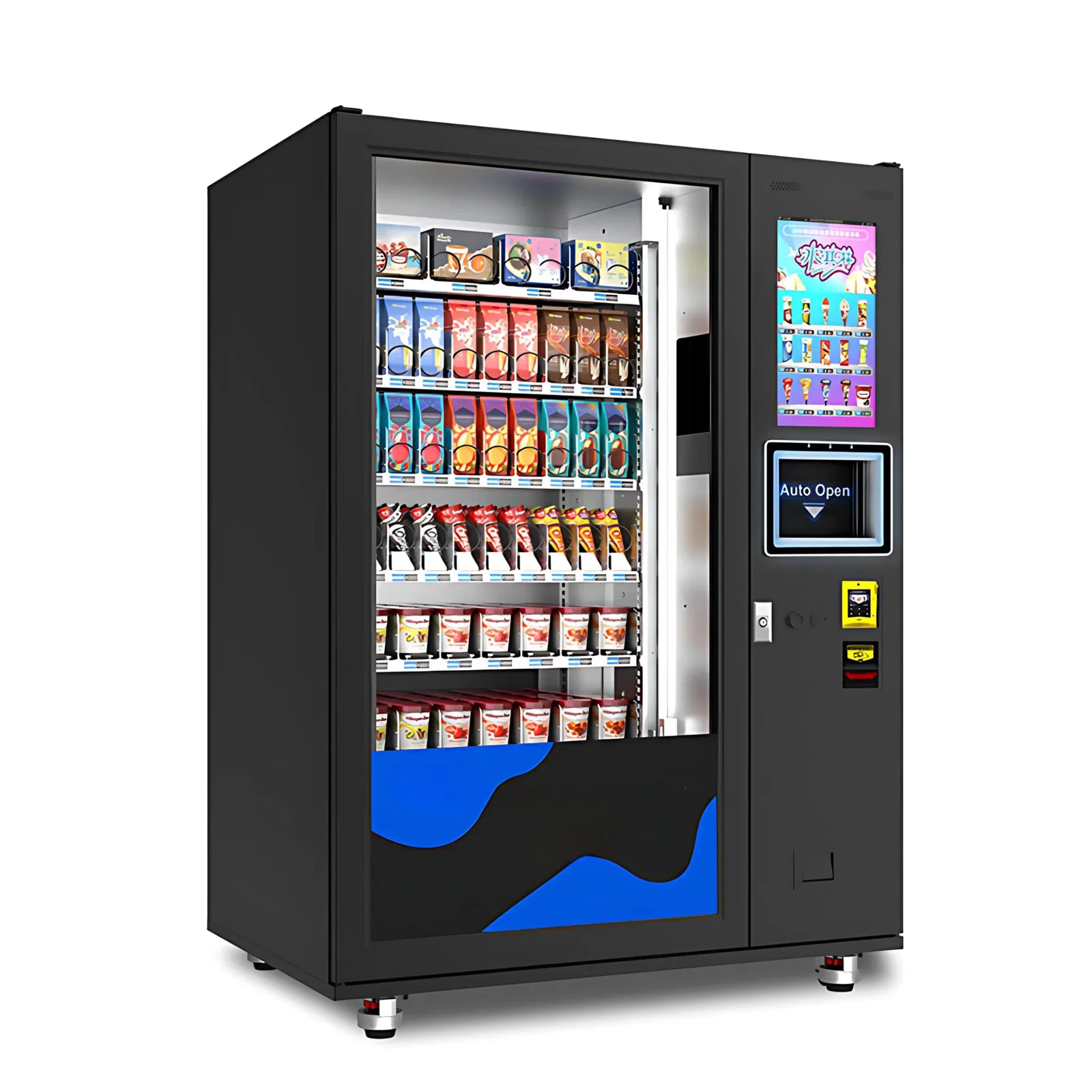 Seitenansicht des Eiscremeuatomaten von Vendy1 und TCN Vending