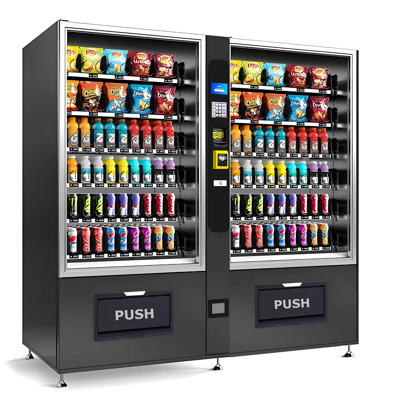 Seitenansicht des Hotelautomaten von TCN Vending und Vendy1