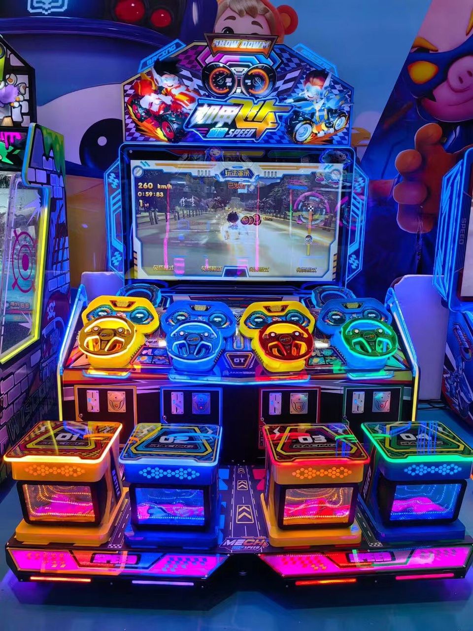 Mecha Racing 4-Player Kinder-Rennsimulator