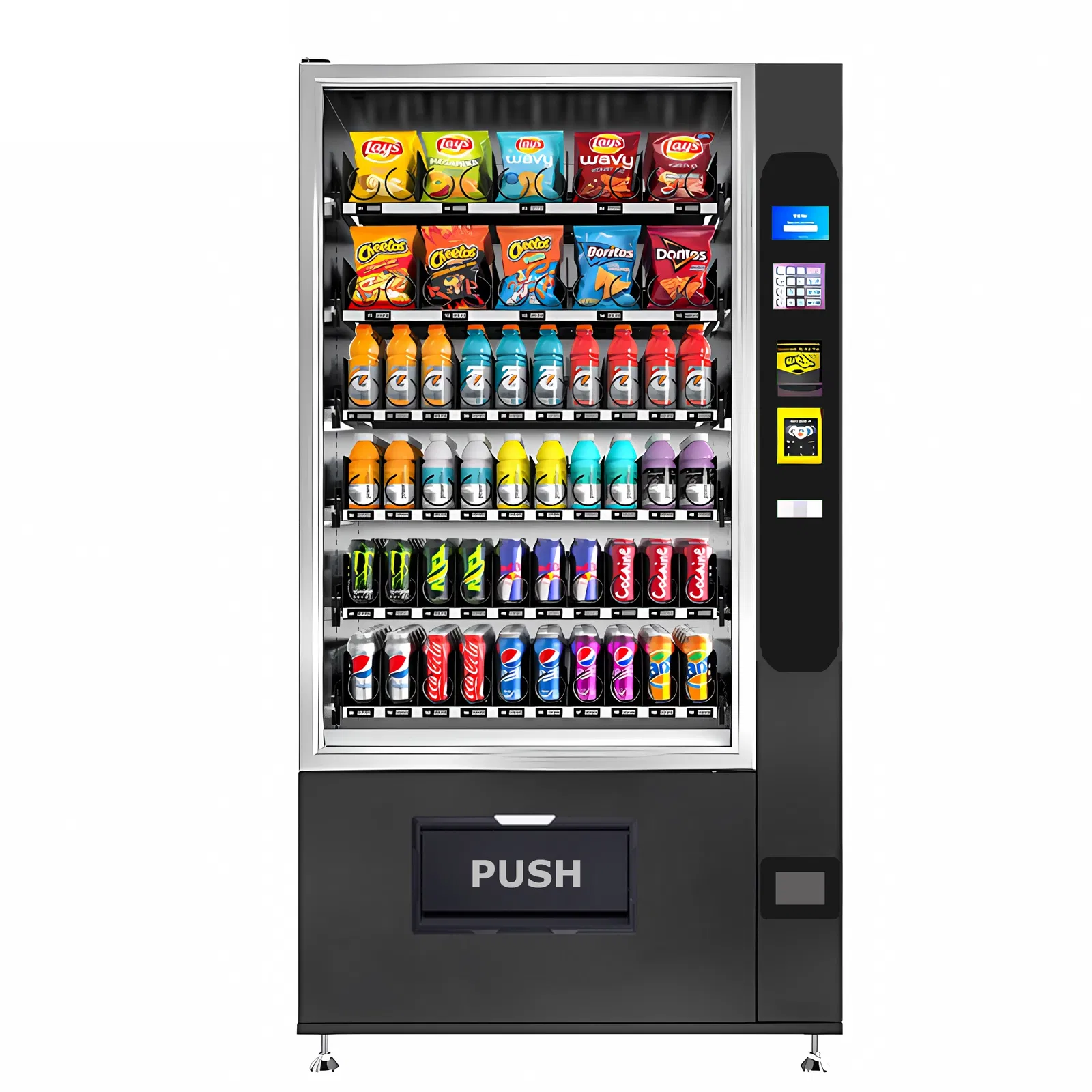 Große Snack- Getränkekombi von TCN Vending und Vendy1 Frontansicht