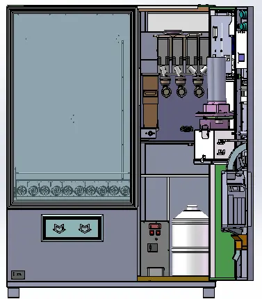 Kaffeeautomat technische Zeichnung Innenleben von TCN Vending und Vendy1
