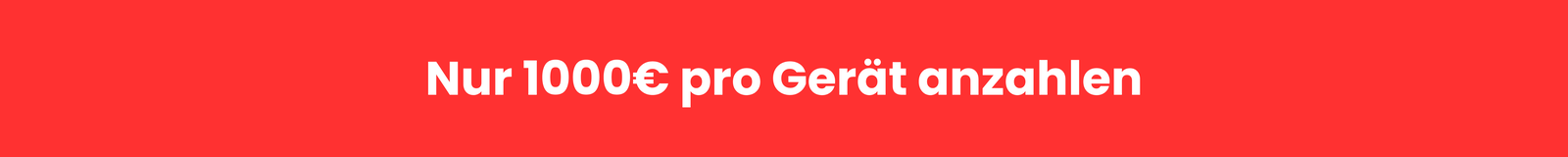 Anzahlung 1000€ pro Gerät für einen Automaten