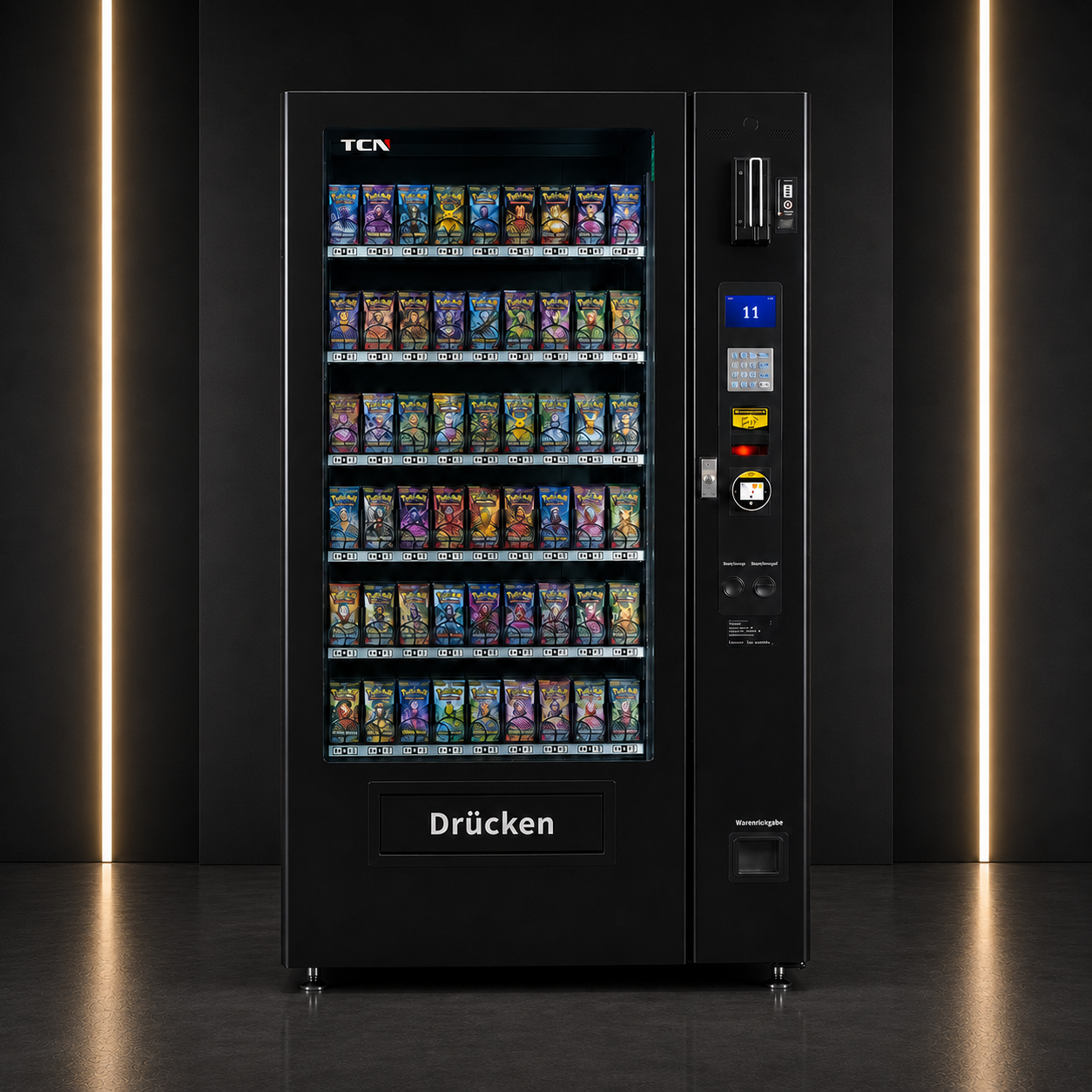 Vapeautomat with kl. Display