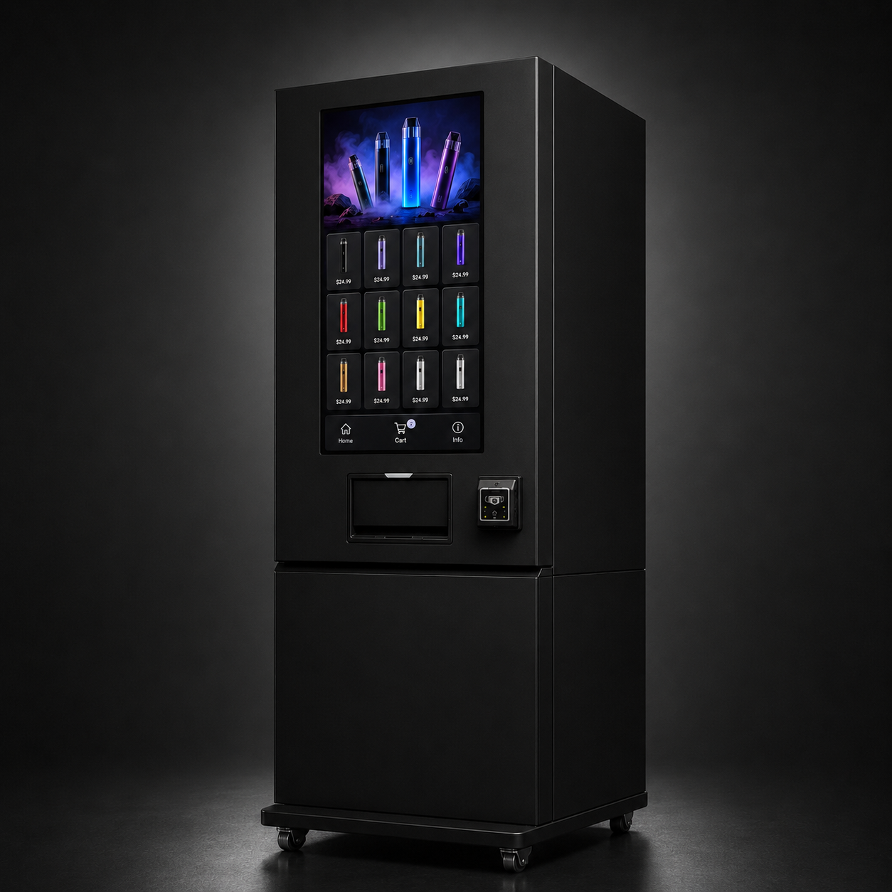 Vape Automat mit Bodenhalterung