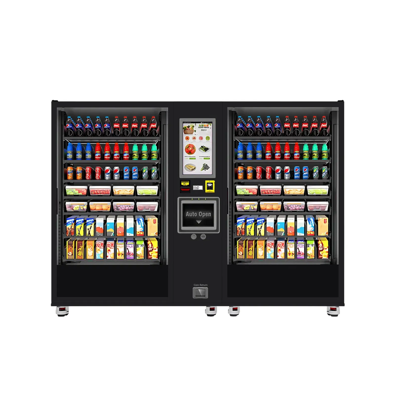 Mini-Supermarkt Automat von TCN Vending und Vendy1 Frontansicht