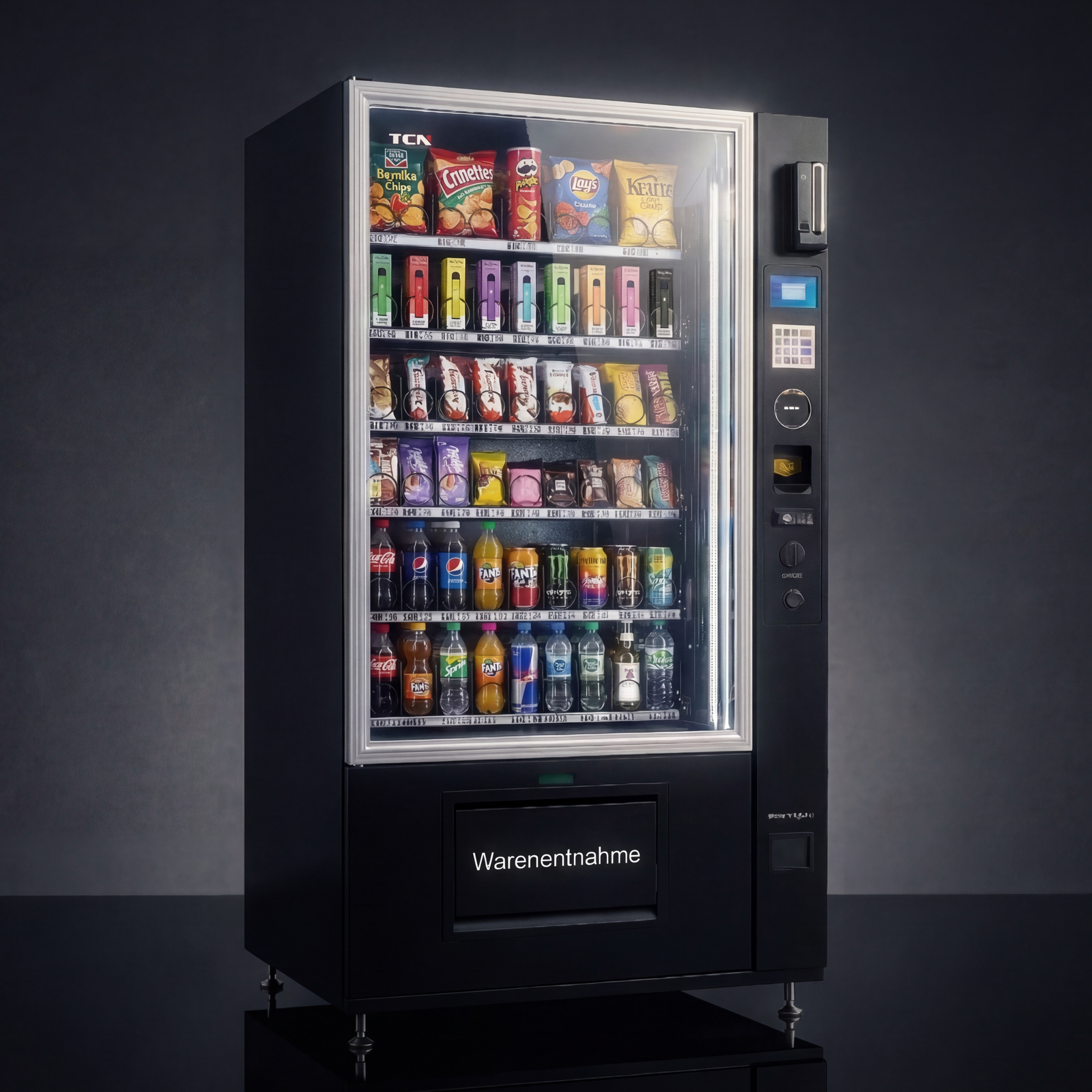 Große Snack-/ Getränkekombi mit Lift und kleinem Display