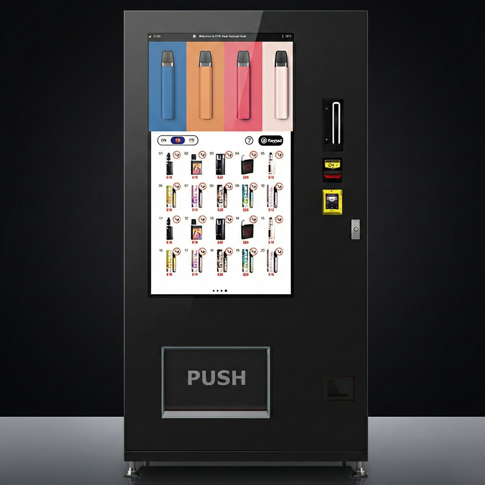 XXL-Screen Vape Automat mit Lift