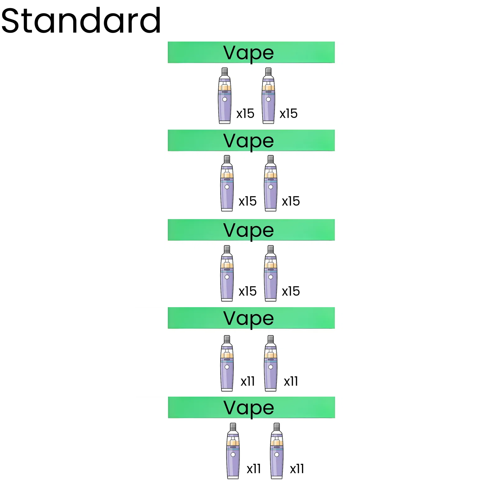 Vape Automat Spiralkonfiguration 2er Reihen