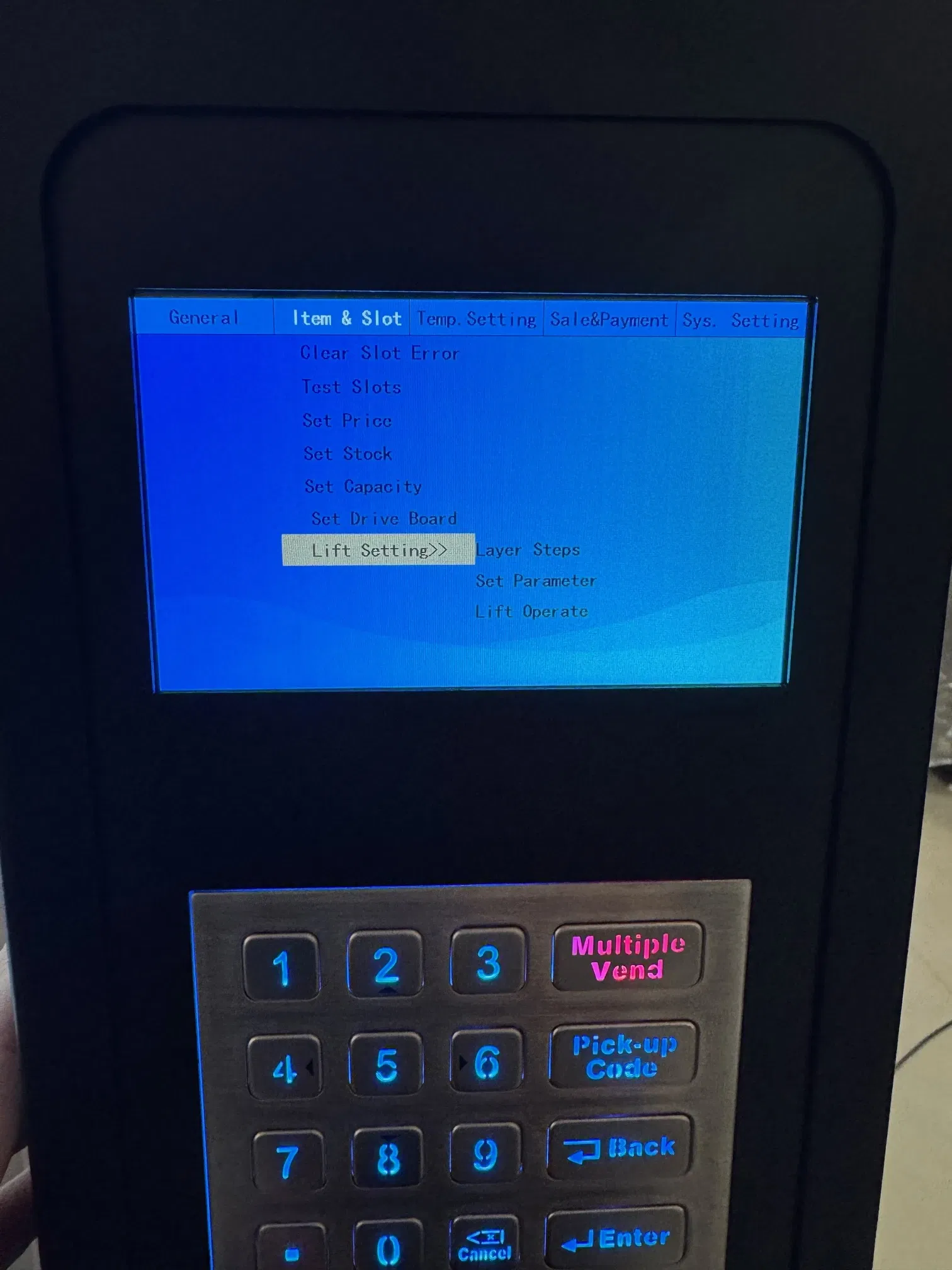 Liftsetting Automat Vendy1