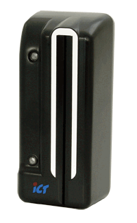 Dunkle Altersverifikation mit einem leuchtenden, vertikalen Streifen an der Front