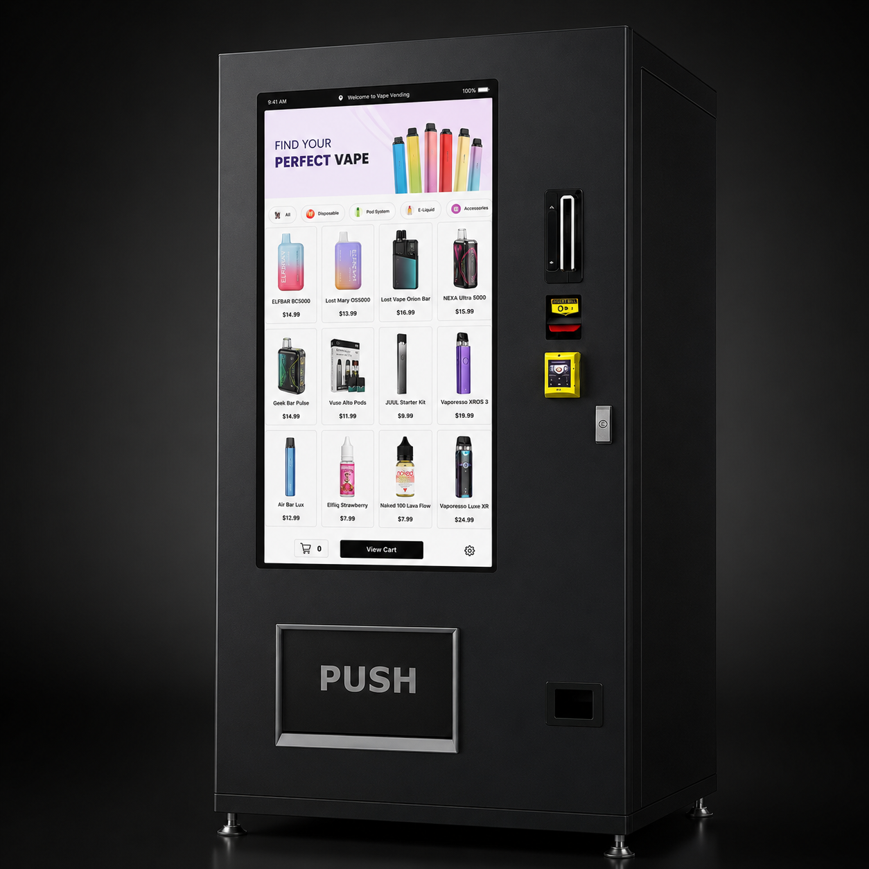 XXL-Screen Vape Automat mit Lift