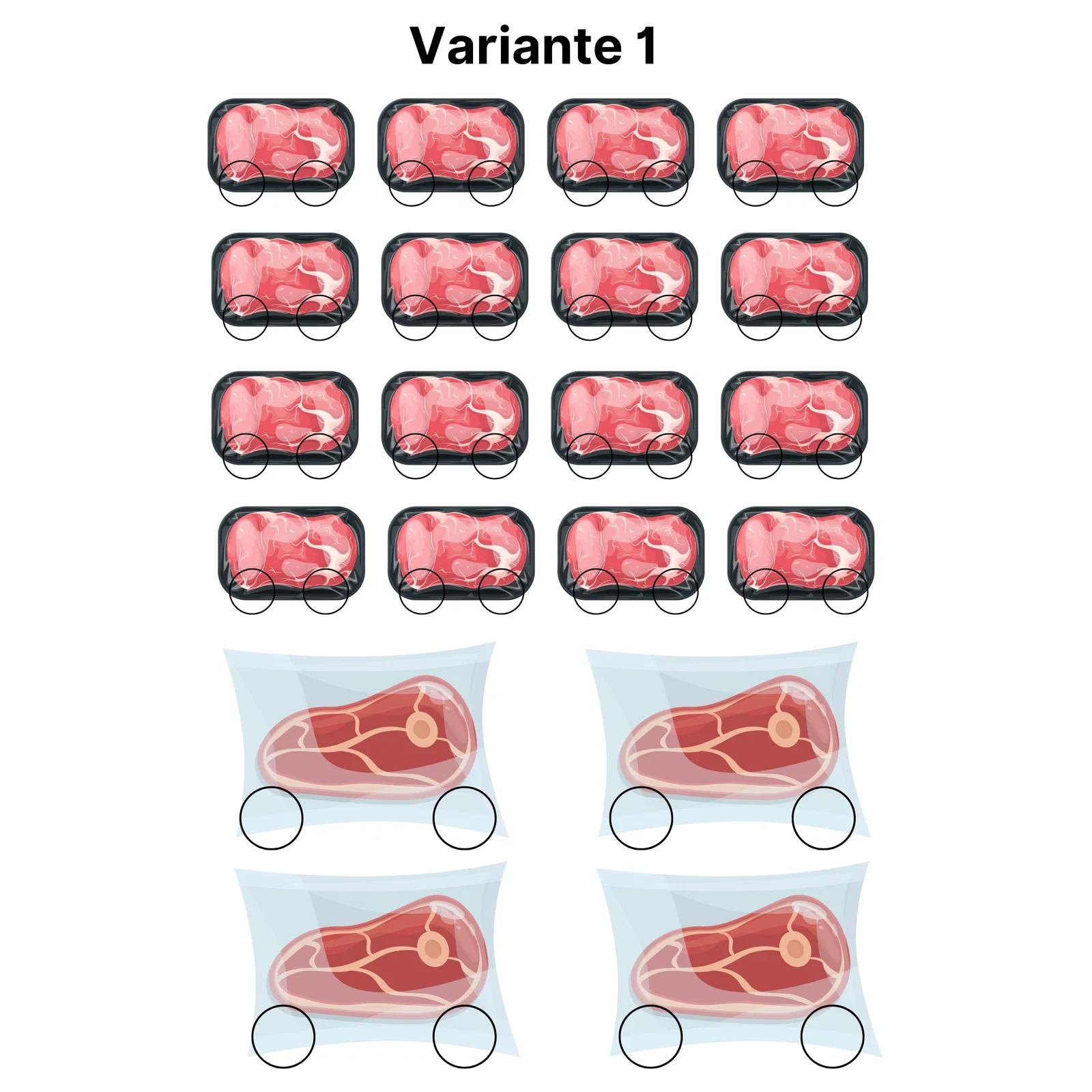 Variante 1 der Spiralkonfiguration für den Fleisch- & Wurstautomaten von Vendy1 und TCN Vending