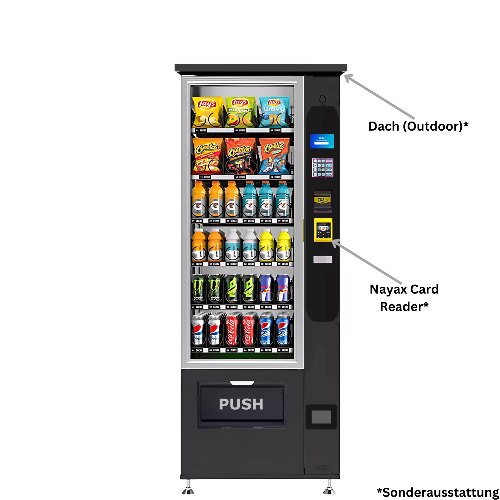 Kleine Snack-Getränkekombi ohne Lift von TCN Vending und Vendy1