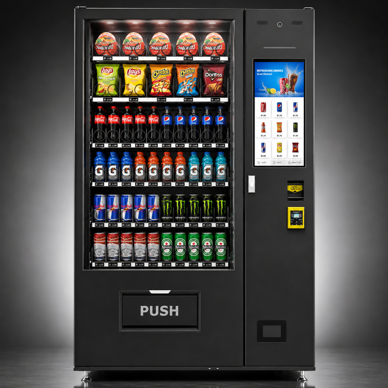 Snack machine with 22 inch