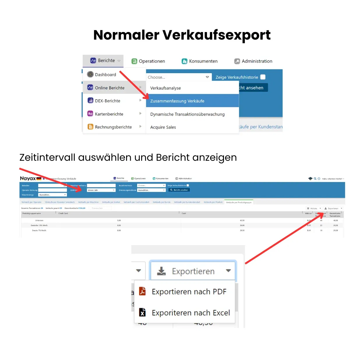 Standardexport Nayax