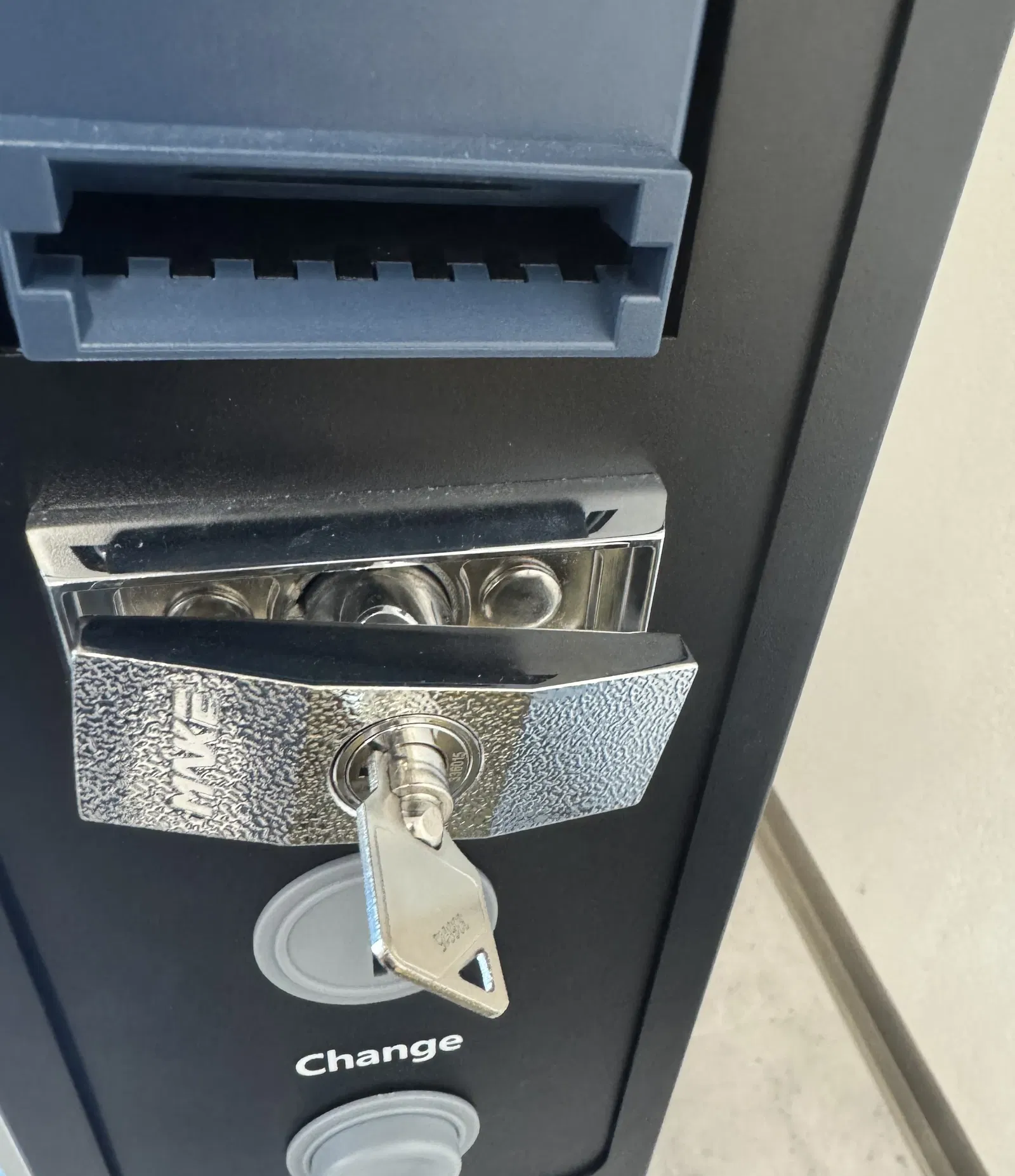 Bild des Schlosszylinders eines Automaten von Vendy1