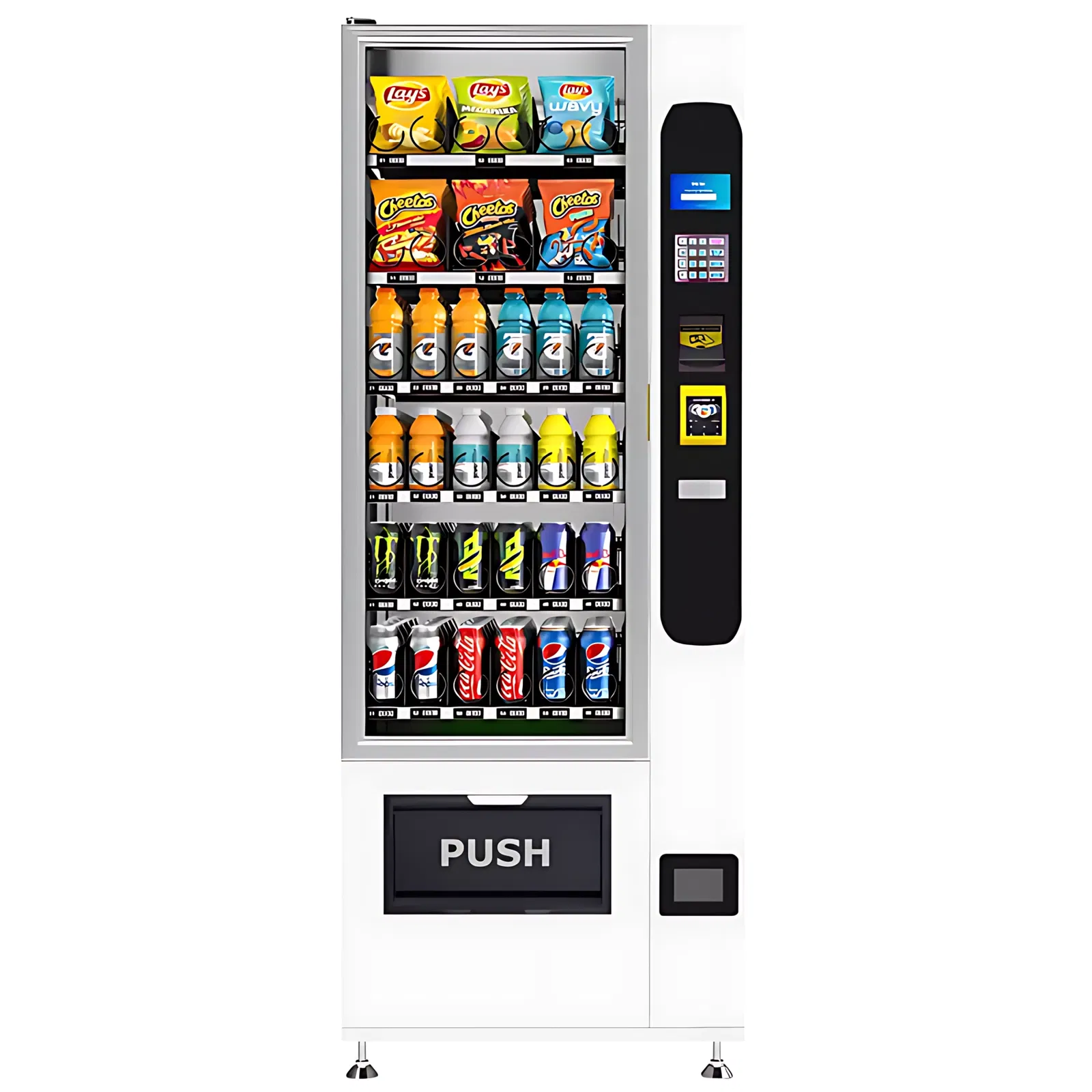 Die Snack-/Getränkekombi von TCN bei Vendy1 ist perfekt wenn sie einen schlichten Automaten mit mehr Produktauswahl suchen.