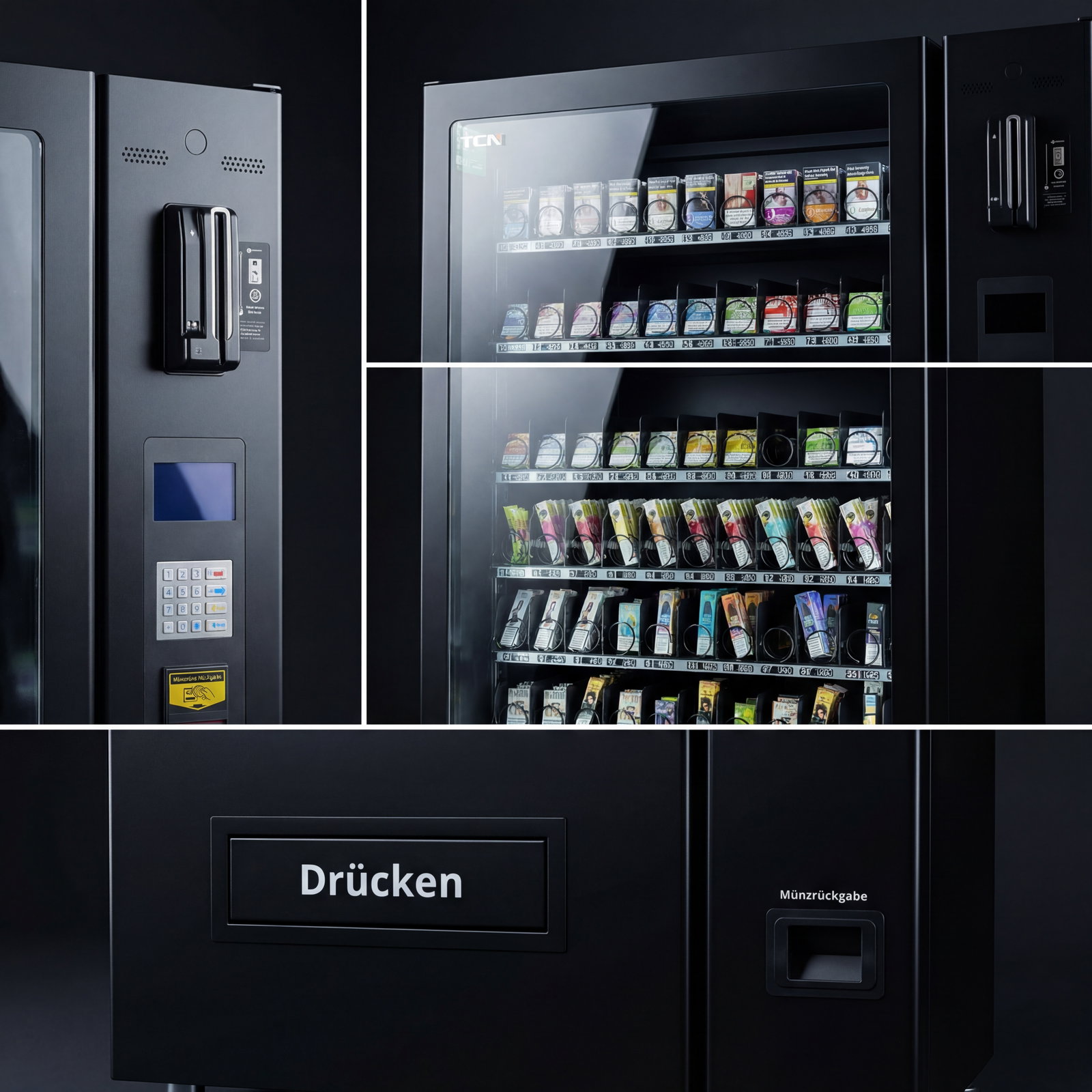 Vapeautomat with kl. Display