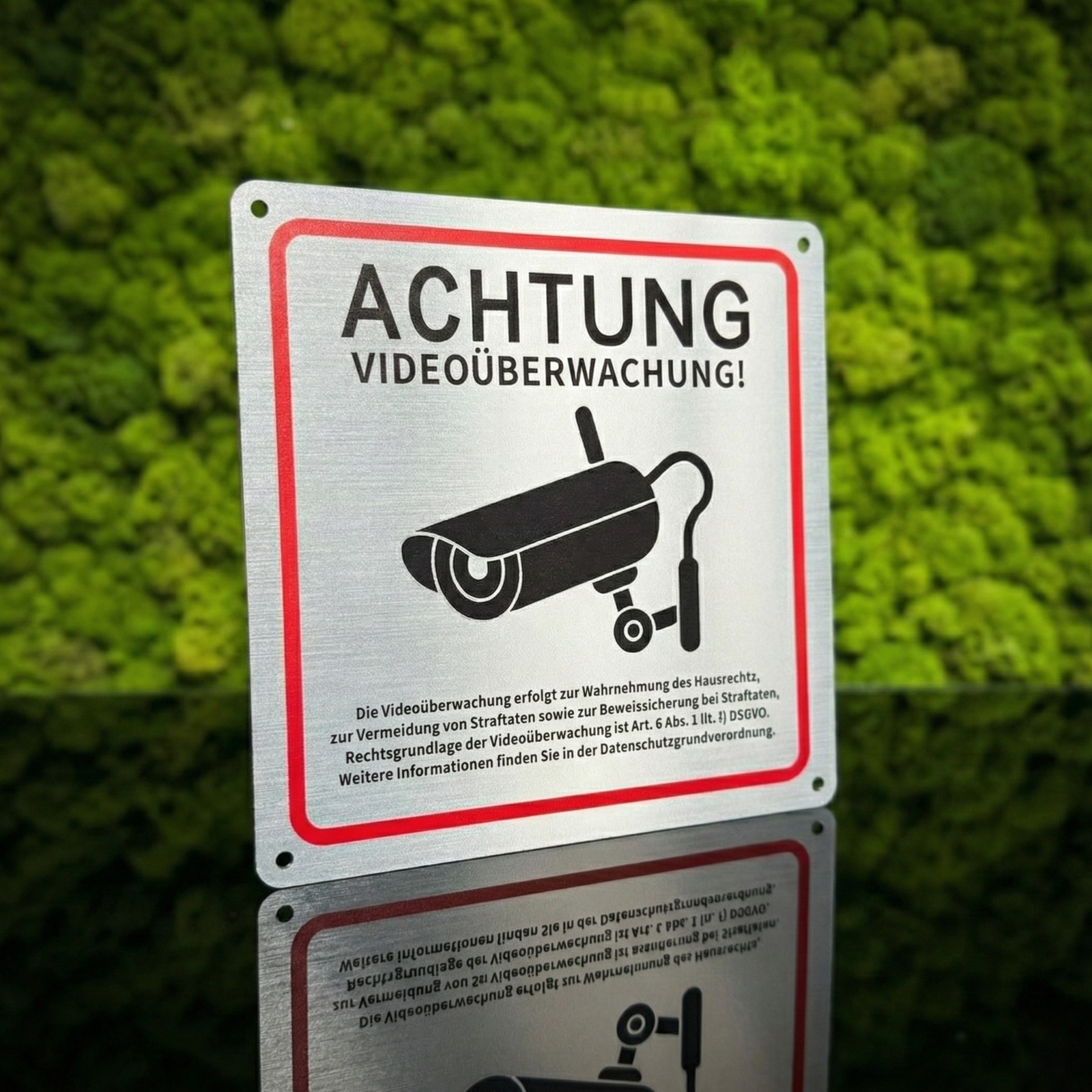 Achtung Videoüberwachung! Metallschild