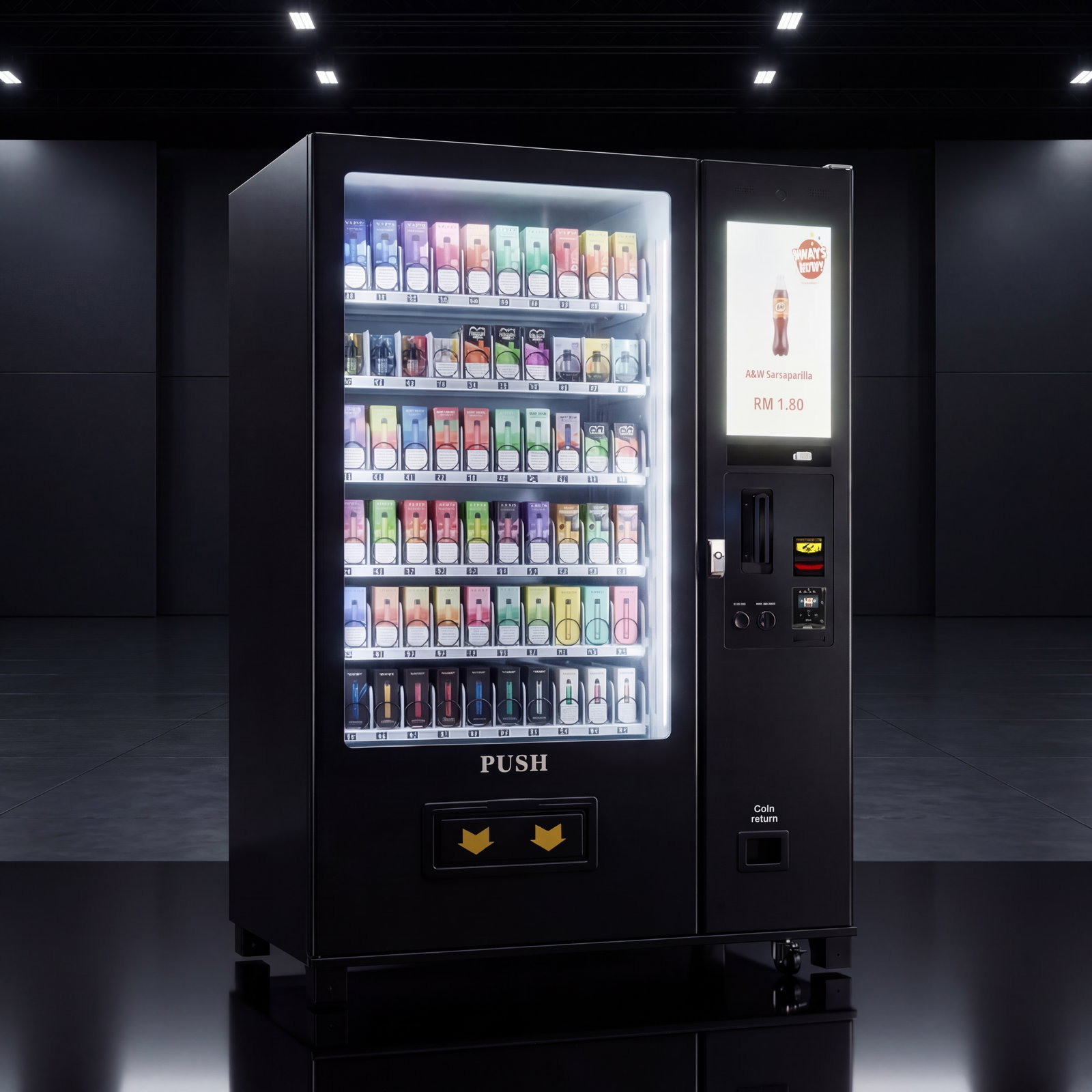 Vape-Verkaufsautomat mit Lift