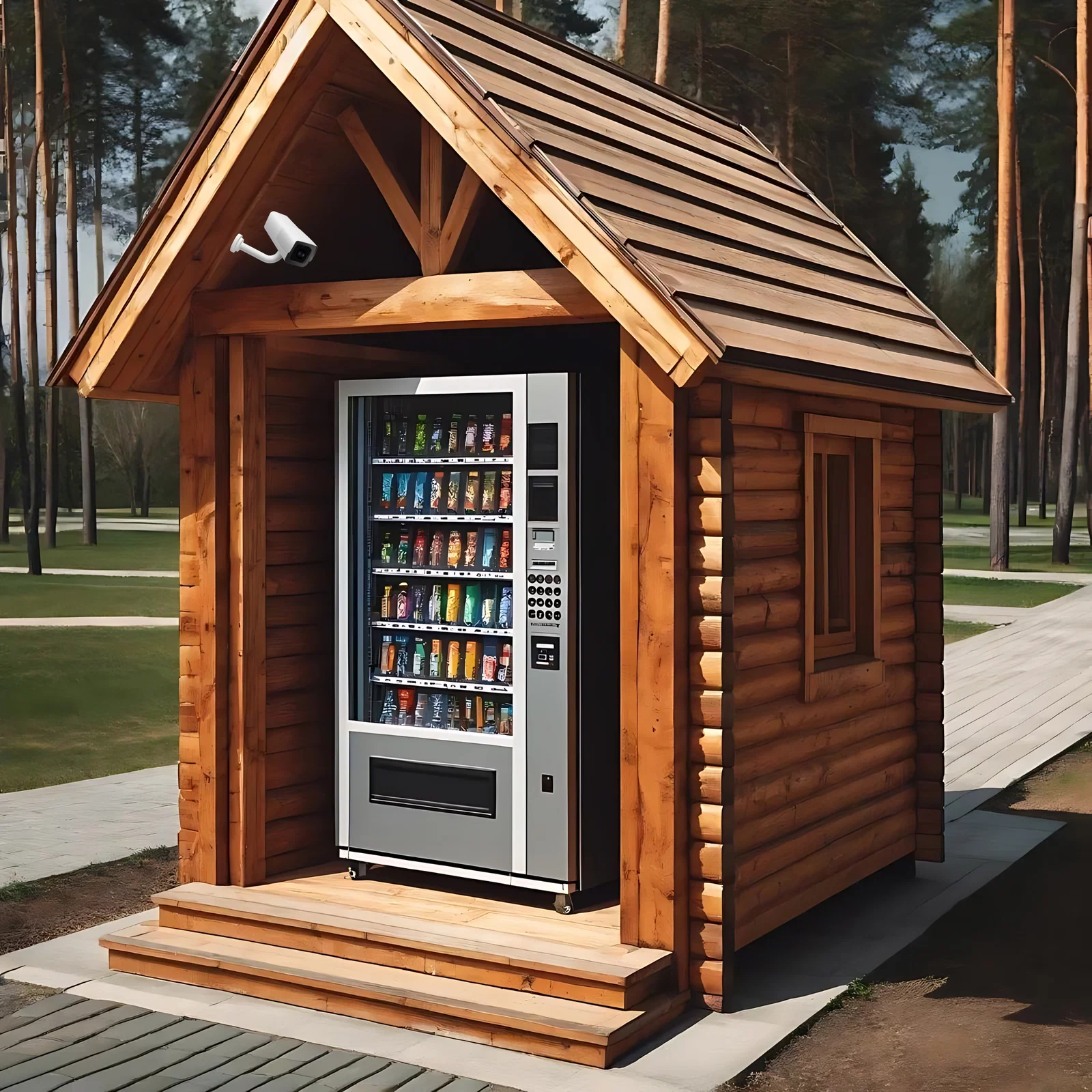 Sicherheitssysteme für ihren Automaten können so schlicht aber effektiv sein.