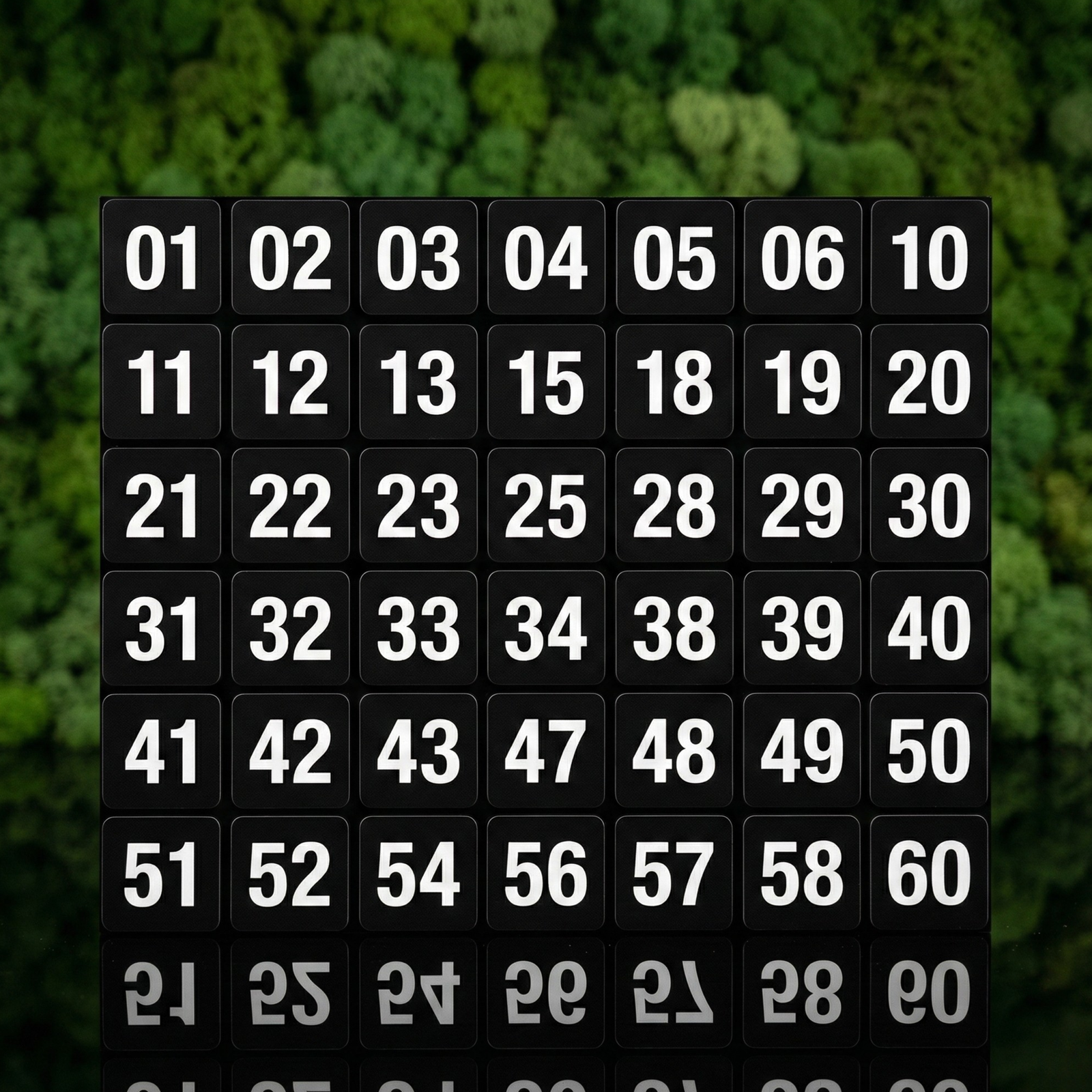 Nummern für Automatenschübe 01-60