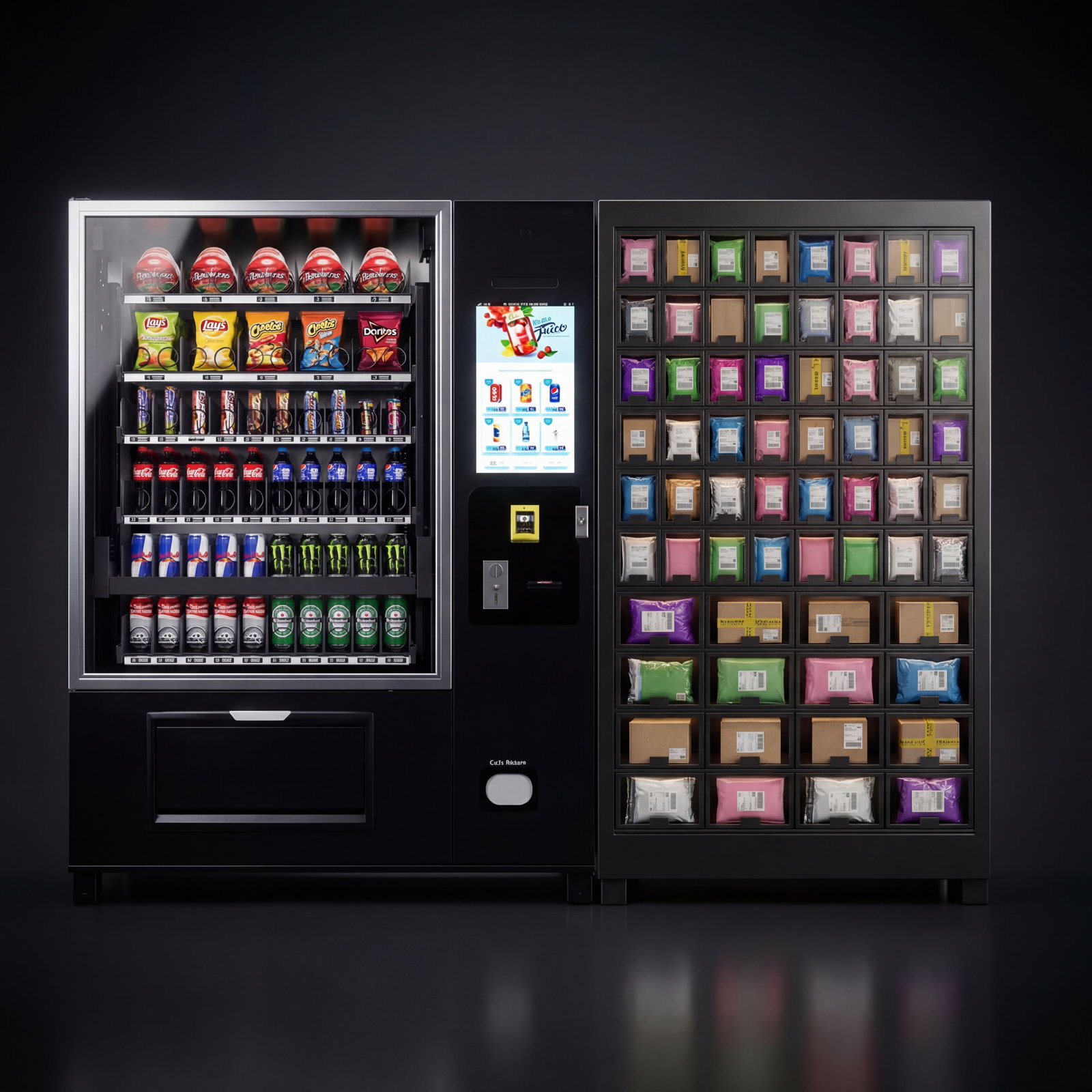 Schließfachstation Kombi mit Lift mit großem Display