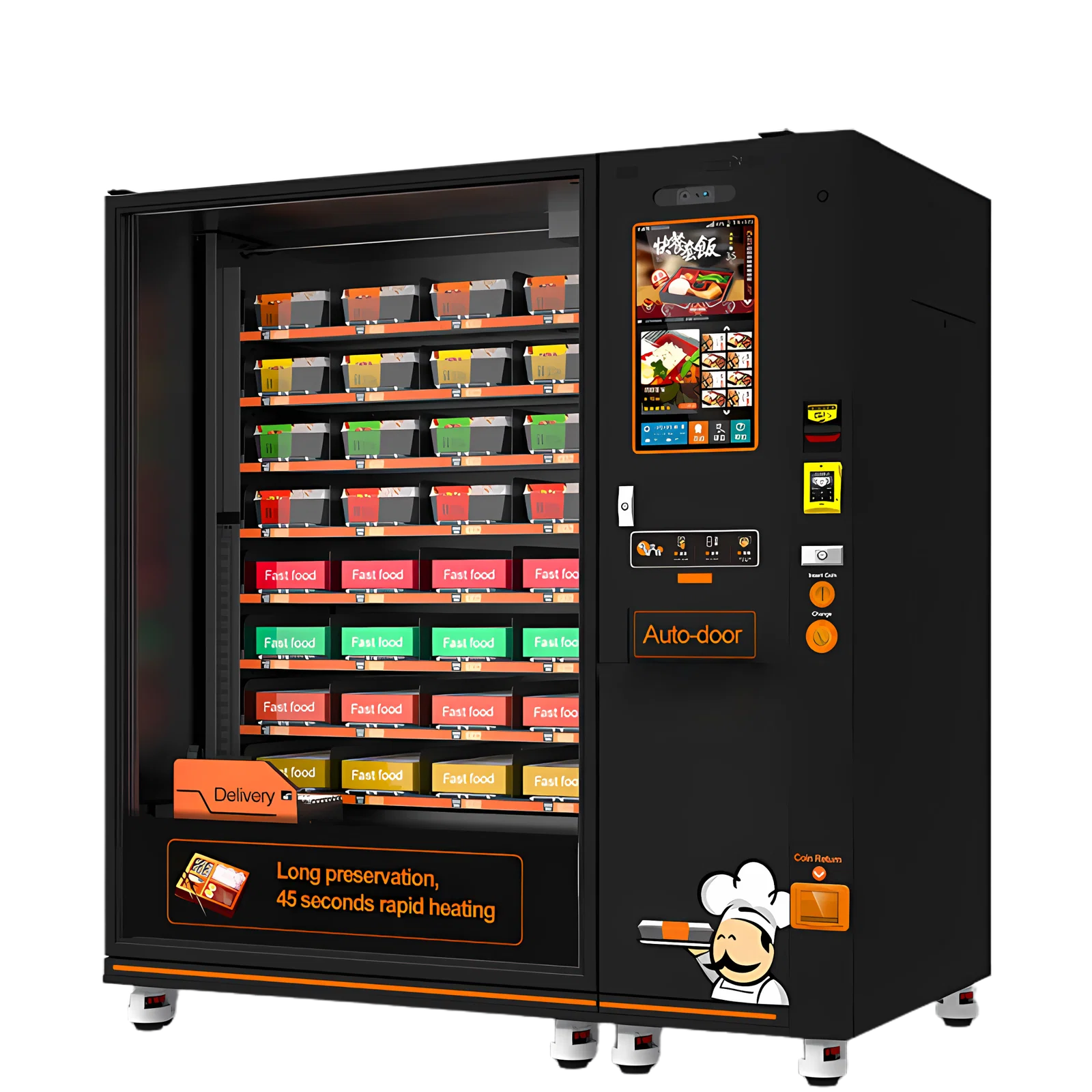 Automat für Warme Speisen von TCN Vending und Vendy1 Seitenansicht
