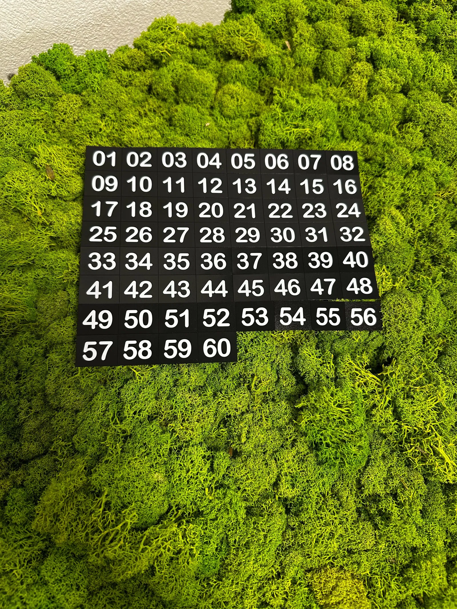 Nummern für Automatenschübe 01-60