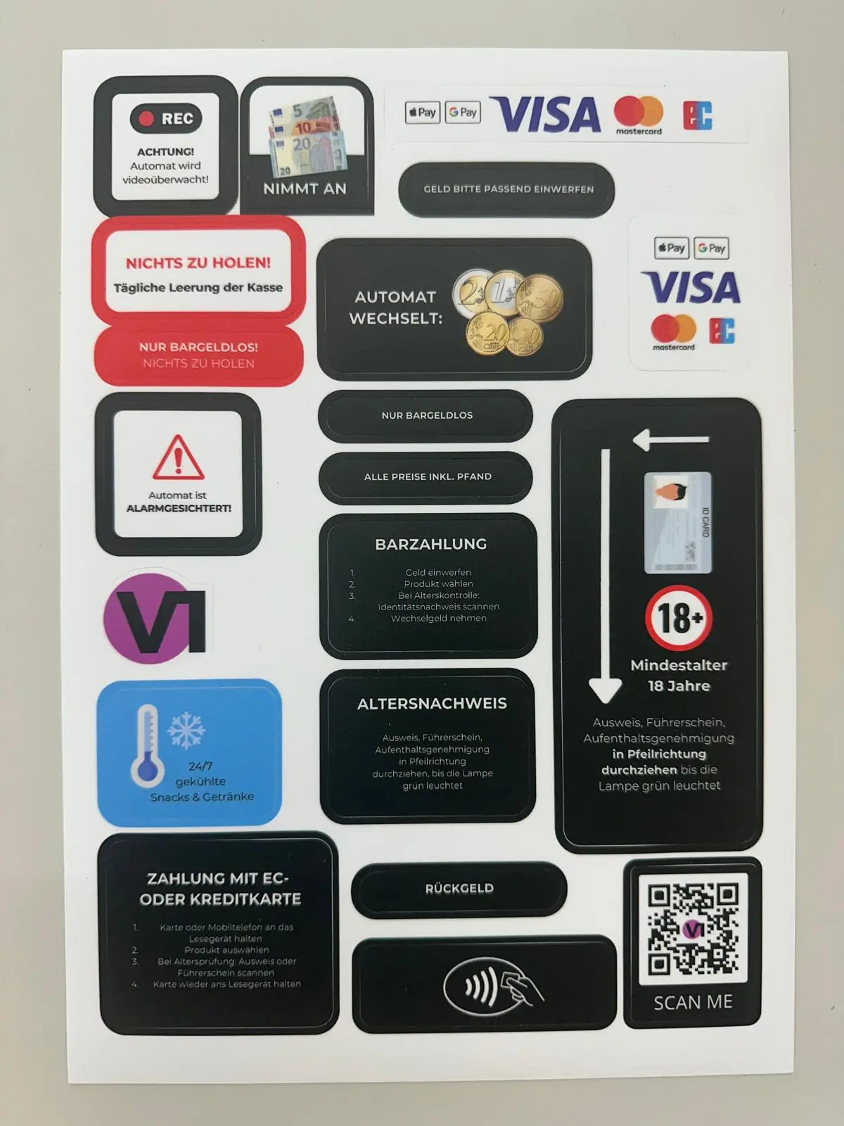 Stickerset/Aufkleber für deinen Automaten von Vendy1